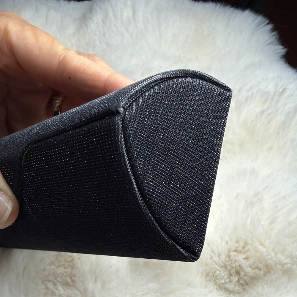 Michael Stars Black Sparkle Eyeglass Case Hard Shell